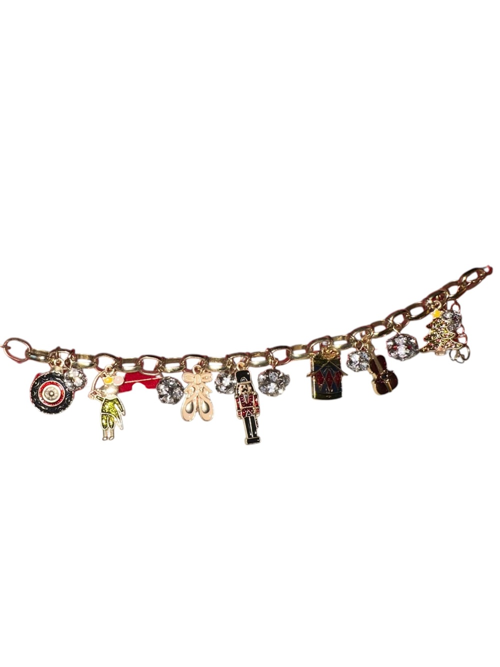 Charter Club Enameled Nutcracker Charm Bracelet